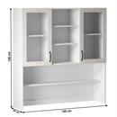 Kombinált felsőszekrény, fehér/sosna északi, ROYAL K120