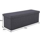 Összehajtható puff, szürke szövet, UMINA