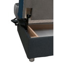 Kanapé, kék színű anyag/szürke, ALABAMA