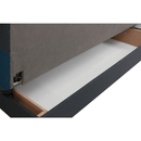 Kanapé, kék színű anyag/szürke, ALABAMA