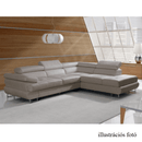 Ülőgarnitúra tárolóhellyel, világosbarna melír, szövet, jobbos, BUTON R