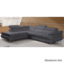 Ülőgarnitúra tárolóhellyel, szürke, szövet, balos, BUTON R