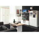 RTV asztal 2d, DTD laminált, fehér/tölgy sonoma, TOPTY TYP 15