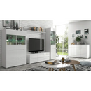 TV asztal 6S/140, fehér/fehér extra magyasfényű HG, JOLK