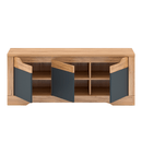 TV asztal J, tölgy craft arany/grafit szürke, FIDEL