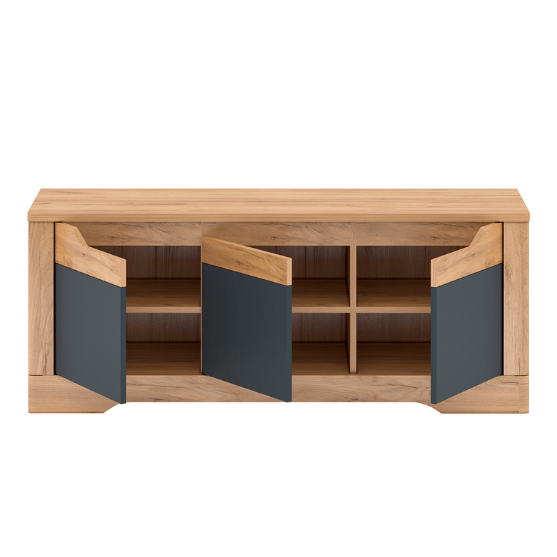 TV asztal J, tölgy craft arany/grafit szürke, FIDEL