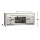 RTV asztal/szekrény, kőris fehér, INFINITY I-09