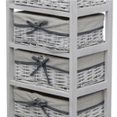 Komód, 5 fiókos, régi fehér, RUBY 5