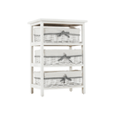 Komód, 3 fiókos, régi fehér, RUBY 3