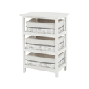 Komód, 3 fiókos, régi fehér, RUBY 3