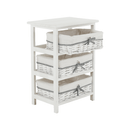 Komód, 3 fiókos, régi fehér, RUBY 3