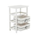 Komód, 3 fiókos, régi fehér, RUBY 3