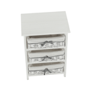 Komód, 3 fiókos, régi fehér, RUBY 3