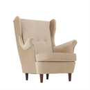 Füles fotel, arany-bézs/dió, RUFINO 3 NEW