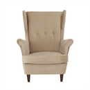Füles fotel, arany-bézs/dió, RUFINO 3 NEW