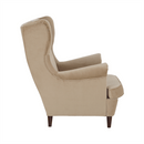 Füles fotel, arany-bézs/dió, RUFINO 3 NEW