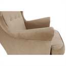 Füles fotel, arany-bézs/dió, RUFINO 3 NEW