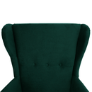 Füles fotel, zöld/dió, RUFINO 3 NEW