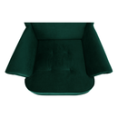 Füles fotel, zöld/dió, RUFINO 3 NEW