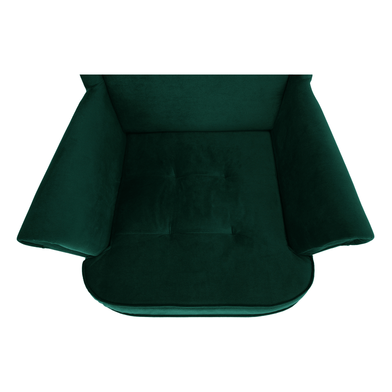 Füles fotel, zöld/dió, RUFINO 3 NEW