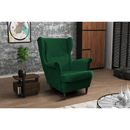 Füles fotel, zöld/dió, RUFINO 3 NEW