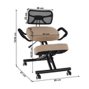 Ergonomikus zsámoly, bézs/fekete, RUFUS