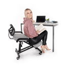 Ergonómikus térdeplőülés, szürkésbarna Taupe/fekete, RUFUS