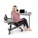 Ergonómikus térdeplőülés, szürkésbarna Taupe/fekete, RUFUS