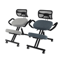 Ergonómikus térdeplőülés, szürkésbarna Taupe/fekete, RUFUS