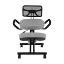 Ergonómikus térdeplőülés, szürkésbarna Taupe/fekete, RUFUS