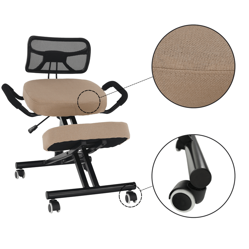 Ergonomikus zsámoly, bézs/fekete, RUFUS