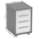 Irodai konténer, grafit/fehér, RIOMA NEW TYP 14