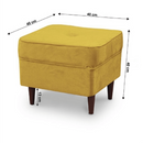 Puff, sárga/wenge, RUFINO 3 NEW