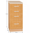 Konyhaszekrény, alsó, égerfa, LORA MDF NEW KLASIK S40SZ4