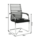 Tárgyalószék, szürke/fekete/ezüst, ESIN