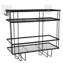 Fürdőszobai rendszerező, fekete, SABRINA