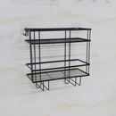 Fürdőszobai rendszerező, fekete, SABRINA