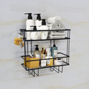 Fürdőszobai rendszerező, fekete, SABRINA