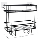 Fürdőszobai rendszerező, fekete, SABRINA