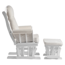 Hintaszék lábtartóval, fehér/krém, SAFORD