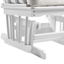 Hintaszék lábtartóval, fehér/krém, SAFORD