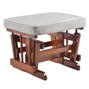 Hintaszék lábtartóval, dió/szürke, SAFORD