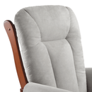 Hintaszék lábtartóval, dió/szürke, SAFORD