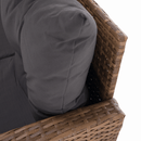 Kerti rattan szett, szürkésbarna/világosbarna, SAGIR