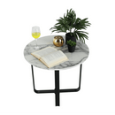 Dohányzóasztal, fehér márvány/fekete érc, SALINO