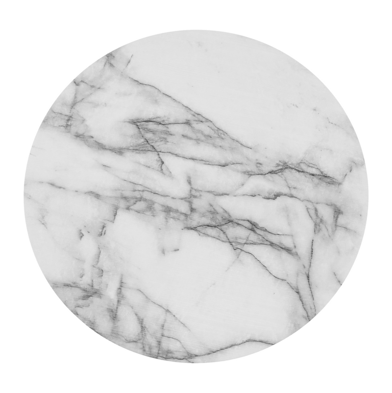 Dohányzóasztal, fehér márvány/fekete érc, SALINO