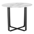 Dohányzóasztal, fehér márvány/fekete érc, SALINO