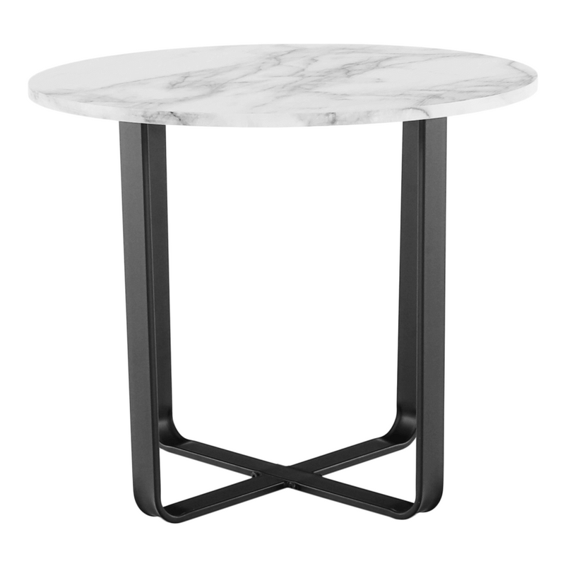 Dohányzóasztal, fehér márvány/fekete érc, SALINO