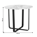 Dohányzóasztal, fehér márvány/fekete érc, SALINO