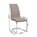 Étkezőszék, bézs/króm, SALOMA NEW